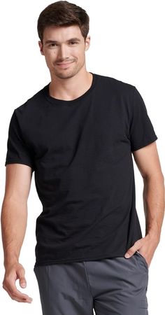 This plain shirt for men is hot favorite in 2024 and moisture wicking keep you cool and dry while the soft touch yarn and tag-free neck feels great all day long. These tees are built to last with durable tubular collar design and covered shoulder seams. The Gildan t-shirt will soon be your favorite Plain Shirts For Men, 70s Men, Plain Shirt