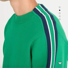 Size: Medium Color: Picnic Green Navy Stripe Product Details Our Designers Revisited Classic Ski-Sweater Styles Of The '70s And '80s, Which Were Revived And Popular With Skateboarders In The Ensuing Years. Knit In A Soft-But-Sturdy Milano Stitch, This Is Unique Piece Might Look Aprs-Ski But Can Take You Anywhere 100% Cotton Machine Wash Import Select Stores Item B1996 Green Winter Sweater With Ribbed Neckline, Winter Green Sweater With Ribbed Neckline, Sporty Knit Sweater For Spring, Sporty Spring Knit Sweater, Sporty Blue Sweater For Winter, Sporty Knit Sweater With Ribbed Collar, Sporty Sweater With Ribbed Neckline For Spring, Sporty Green Sweater With Ribbed Cuffs, Sporty Knit Tops For Winter