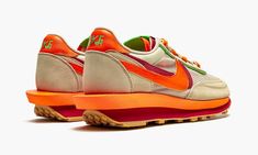 The Clot x Sacai x Nike LDWaffle “Net Orange Blaze” is a three-way collaboration between Edison Chen’s Clot streetwear brand, Chitose Abe’s high fashion line, and Nike on the hybrid shoe.  A Fall 2021 release, the “Net Orange Blaze” marries Clot and Sacai for a take on the shoe that combines Nike’s LDV and Waffle Racer styles.  The “Net Orange Blaze” colorway looks to Clot’s “Kiss of Death” Nike Air Max 1 for design inspiration, namely that shoe’s maroon, orange, and beige color scheme.  The upp Waffle Sacai, Yeezy 750, Nike X Travis Scott, Ugg Ultra Mini, Low Air Jordan 1, Unique Sneakers, Jordan 8, Dunks Nike, Jordan 2