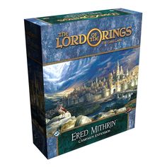 the lord of the rings board game is shown in its box and it's contents are