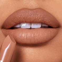 Brown Nude Lipstick, Brown Lipstick Shades, Nude Lipstick Shades, Revolution Lipstick, Pillow Talk Lipstick, Charlotte Tilbury Matte Revolution, Brown Lipstick, Nude Makeup, Nude Lipstick