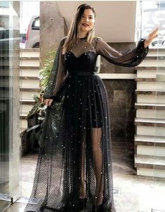 Stylish Black Evening Gown||Prom Dresses Gown Prom Dresses, Black Evening Gown, Credit Tips, Trendy Dress Outfits, Flirty Dresses, Gown Prom, Fashionista Clothes, Fashion Attire, Stylish Dress Designs