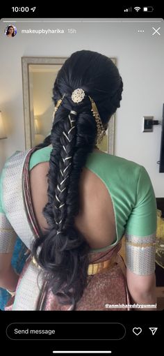 Cute Bun Hairstyles, Easy Hairstyles For Thick Hair, Bridal Hair Inspiration, Indian Wedding Hairstyles