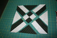 the block is cut up and ready to be quilted into an ornament