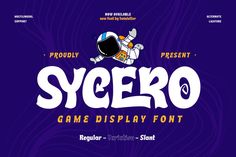 some type of font that is designed to look like an astronaut with the word syero on