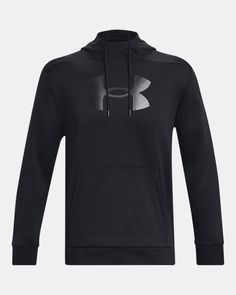 Armour Fleece® is light, breathable & stretchy for warmth that still lets you move|Soft inner layer traps heat to keep you warm & comfortable|Front kangaroo pocket|Main body fabric contains at least 90% recycled polyester, excluding trims & embellishments Mens Fleece Hoodie, Under Armour Logo, Pull Sweat, Active Hoodie, Mens Fleece, Under Armour Men, Colorful Hoodies, Ice Skating, High Collar