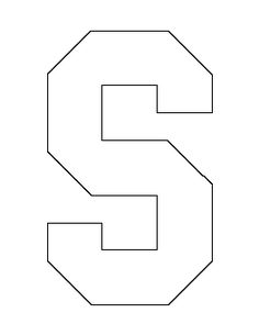 the letter s is made up of three different shapes