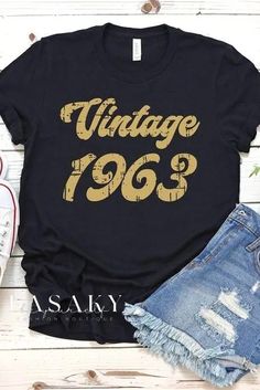 Lasaky - Premium Quality Round Neck Cotton Short-Sleeve T-Shirt with Stylish Alphabet Print Design Vintage Black T-shirt For Birthday, Basic Crew Neck T-shirt For Birthday, Vintage Black Tops With Letter Print, Vintage Short Sleeve Tops For Birthday, Vintage Slogan Crew Neck Shirt, Vintage Crew Neck Shirt With Letter Print, Vintage Text Print Top For Birthday, Basic Crew Neck Tops For Birthday, Vintage Crew Neck Tops With Lettering