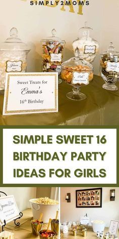 simple sweet 16 birthday party ideas for girls by simply2moms on etsyle com