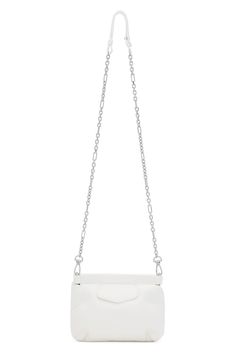 Maison Margiela: White Mini Red Carpet Glam Slam Bag | SSENSE Silver-tone Hardware Pouch Bag For Daily Use, Rectangular Baguette Bag With Silver-tone Hardware For Shopping, Daily Use Pouch Bag With Silver-tone Hardware, Everyday Top Handle Box Bag With Silver-tone Hardware, Everyday Box Bag With Top Handle And Silver-tone Hardware, Chic Pouch Shoulder Bag With Silver-tone Hardware, Chic Tote Bag With Silver-tone Hardware, Silver-tone Hardware Pouch Bag For Shopping, Silver-tone Hardware Baguette Crossbody Bag For Everyday Use