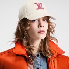 LOUIS VUITTON® - Lv Signature Cap - Beige Luxury Beige Baseball Cap, Luxury Beige Visor Hat, Luxury Beige Baseball Cap With Curved Brim, Luxury Beige Visor Baseball Cap, Luxury Beige Hat With Embroidered Logo, Luxury White Baseball Cap, Designer Visor Hats For Spring, Luxury White Visor Hat, Louis Vuitton Cap