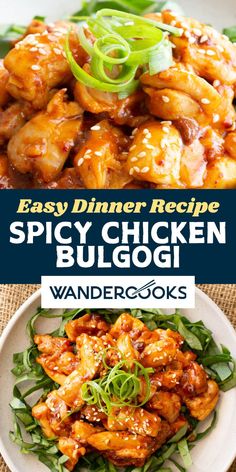 easy dinner recipe spicy chicken bulgogi