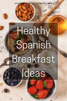 healthy spanish breakfast ideas with text overlay