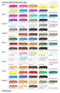 the color chart for different hair dyes