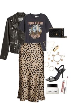 Animal Print Outfits, Leopard Print Skirt, Mode Casual, Looks Street Style, Fashion Mistakes, 10 Pounds, Print Skirt, Edgy Outfits, Mode Inspiration