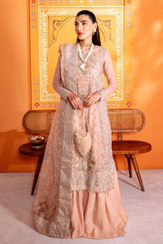 Brand: NeeshayCollection: Neeshay Parinaaz Unstitched Wedding Formal CollectionFabric: Net PRODUCT DETAILS: Net Embroidered And Hand Embellished Center Panel (1 Pc) Net Embroidered And Hand Embellished Right Panel (1 Pc) Net Embroidered And Hand Embellished Left Panel (1 Pc) Net Embroidered Back (1 M) Net Embroidered Sleeves (0.66 M) Organza Embroidered And Hand Embellished Front Border (1 M) Organza Embroidered Back Border (1 M) Organza Embroidered And Hand Embellished Sleeves Border (1 M) Net Floor-length Sharara With Dupatta For Ceremony, Semi-stitched Wedding Dresses, Organza Dupatta With Dabka Work For Ceremony, Semi-stitched Saree Dresses For Wedding, Semi-stitched Dress For Wedding With Traditional Drape, Ceremony Dresses With Resham Embroidery In Organza, Semi-stitched Dresses For Wedding And Festive Occasions, Bollywood Ceremony Dress With Traditional Drape, Semi-stitched Wedding Dress With Traditional Drape