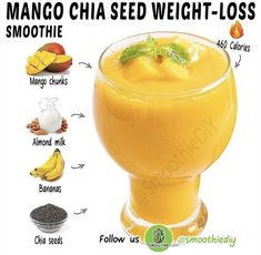 Easy Healthy Smoothie Recipes, Healthy Diet Smoothies, Chia Seed Smoothie, Fruit Smoothie Recipes Healthy, Easy Healthy Smoothies, Smoothie Recipes Healthy Breakfast, Healthy Drinks Smoothies, Smoothie Diet Plans, Best Diet Plan