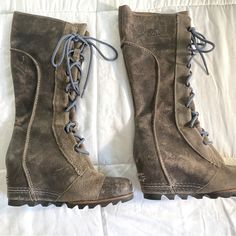 Beautiful , Waterproof Lace Up Wedge Boot Size 7 1/2 Lace Up Wedge Boots, Lace Up Wedges, Poshmark Finds, Sorel Womens, Sorel Shoes, Lace Up Boots, 2 Colours, Wedge Boot, Shoe Laces