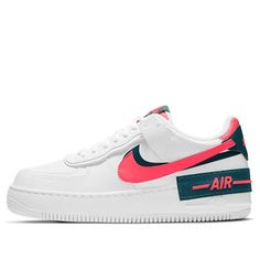 (WMNS) Nike Air Force 1 Shadow 'White Solar Red' DB3902-100 (AF1/SNKR/Skate/Light/Low Top/Women's) Nike Air Force 1 Shadow, Air Force 1 Shadow, Shoe Nike, Streetwear Aesthetic, Nike Shoes Women, Round Toe Heels, Fun Fashion, Nike Cortez Sneaker, Shoes Nike