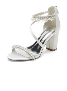 JJ's House Pearl Tassel Women's Chunky Heel Block Heel Wedding Party Cocktail Summer Ankle Strap Sandals Wedding Sandals Bridal Shoes Elegant Satin Zipper Open Toe Wedding Shoes. #JJ's House #Pearl #Tassel #Women's #ChunkyHeel #BlockHeel #Wedding #Party #Cocktail #Summer #AnkleStrapSandals #WeddingSandals #BridalShoes #Elegant #Satin #Zipper #OpenToe #WeddingShoes White Open Toe Heels For Wedding Reception, Silver Ankle Strap Shoes For Wedding Guests, Open Toe Block Heels For Wedding, Elegant Silver Block Heels For Wedding, Silver Block Heels For Wedding, Silver Open Toe Wedding Shoes For Reception, Silver Round Toe Shoes For Wedding Guest, Silver Wedding Shoes For Guests With Round Toe, Bridal Shoes Pearl