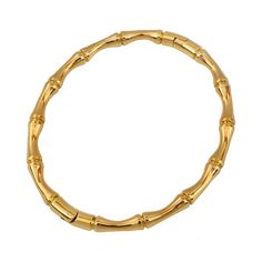 18k Gold Plated Stainless Steel Chunky Golden Bamboo Bracelet. We also have a set of hoop earrings to match. Make it a set! Available in Yellow Gold in one size. *All stainless steel items are expected to last 1-3 years without tarnishing with proper care. Complimentary gift wrapping will arrive with a care note. Bamboo Bracelet, Golden Bamboo, Saint Jewelry, Bones Bracelet, Womens Bangles, Bracelet Rose Gold, Diy Jewelry Unique, Bracelets Design, Buckle Bracelet