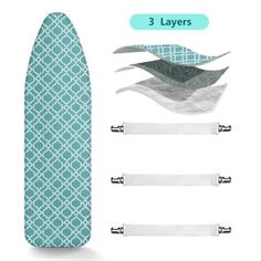 three different types of ironing board covers