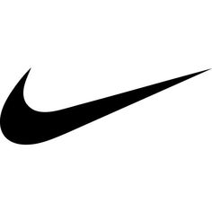 a black nike logo on a white background