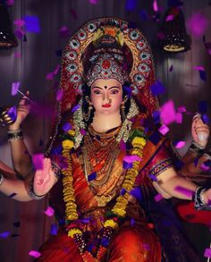 Durga Maa Kolkata, Durga Mata Images, Devi Wallpaper, Mata Images, Mahishasura Mardini, Navratri Photo, Durga Maa Pictures, Adi Shakti, Devi Maa