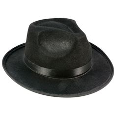 Get noticed in this Fedora! It can be the perfect addition to a Halloween costume or for everyday use. Give yourself a old school stylish feel while wearing this hat.   Features:  
High quality Fedora   
Designed with a dense and sturdy material  
Perfect for all ages  
Hat is 22” in circumference   
Material(s): Polyester Felt/ Cotton Long Black Trench Coat, A Halloween Costume, Black Fedora, Gift Delivery, Halloween Costume Accessories, Secret Agent, Everyday Gifts, Trench Coat Black, Anniversary Photos