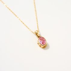 Celebrate the special women in your life with our exquisite collection of personalized jewelry. For your friend's October birthday, present her with our stunning Tourmaline Pendant, a symbol of love and joy crafted in lustrous 14K gold. Embrace the enchanting beauty of October's birthstone with this mesmerizing tourmaline gemstone, delicately set in a timeless pendant. Its vibrant hue and elegant design make it a perfect accessory for any occasion, a cherished reminder of your friendship's endur Diamond Birthstone Necklace With Bezel Setting As Gift, Pink Birthstone Necklace For Anniversary, Yellow Gold Birthstone Necklace With Bezel Setting For Anniversary, Elegant Oval Jewelry For Birthday, Pink Gemstone Birthstone Necklace For Anniversary, Gold Birthstone Necklace With Prong Setting As Gift, 14k Gold Birthstone Necklace With Diamond Cut For Anniversary, Elegant Oval Birthstone Necklace For Anniversary, Formal Rose Gold Birthstone Necklace