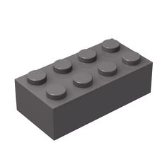 a gray lego block is shown on a white background