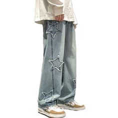 PRICES MAY VARY. Material: Y2k jeans men streetwear baggy pants is made of 95% polyester, 5% spandex,kin-friendly and breathable, comfortable to wear. Design: Hip hop graphic jeans harajuku pants,straight wide leg trousers,baggy jeans for women y2k, loose fit, cross print jeans, classic pockets, button zip closure, crisscross, embroidered, Y2K Harajuku style,Low waisted jeans for men y2k. Fashion Style Is Suitable For You. Match:Y2K baggy jeans grunge denim joggers for men, gothic denim pants, h Y2k Jeans Men, Graphic Jeans, Y2k Jeans, Straight Trousers, Jeans Men, Baggy Jeans, Denim Pants, Hip Hop, Wide Leg