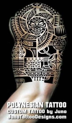 an image of a person's hand with tattoos on it and the words polynesian tattoo