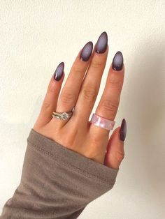 Fall Nails Purple Design, Aura Nails Fall Colors, Autumn Aura Nails, Aura Nails Fall, Long Nails Fall, Fall Aura Nails, Purple Aura Nails, Purple Fall Nails, Summer Aura