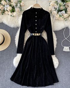 Elegant A line velvet dress long sleeve dressFabric: velvetColor: blackSize(cm): S, MS length 104 bust 86-104 waist 66-86 sleeve length 59M length 105 bust 90-108 waist 70-90 sleeve length 60 Elegant Velvet Winter Dress, Winter Dress Long Sleeve Velvet, Elegant Long Sleeve Velvet Dress, Elegant Black Long Sleeve Dress For Winter, Black Long Sleeve Evening Dress For Winter, Black Long Sleeve Bodycon Dress For Winter, Winter Black Long Sleeve Dress, Fitted Velvet Long Sleeve Dress For Fall, Elegant Black Long Sleeve Evening Dress