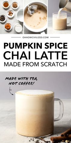 pumpkin spice chai latte made from scratch