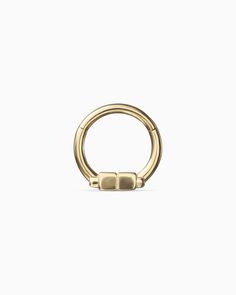 a gold ring on a white background with clipping for the top part of it