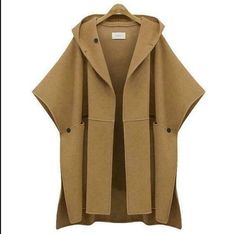 Welcome To Our Store Item Specifications:  Condition: 100% Brand New      Material: Cotton Blend Asian Size(cm) Length Bust Shoulder XL 88 / 42 XXL 89 / 43 3XL 90 / 44 4XL 91 / 45 5XL 92 / 46 eBay Cross Border Trade powered by ChannelEffect Woolen Coat Winter, Mantel Cape, Woolen Tops, Mode Mantel, Fall Fashion Coats, Loose Cardigan, Hooded Poncho, Casual Outerwear, Poncho Style