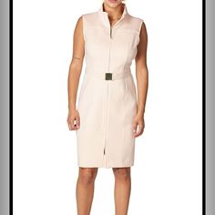 Size: 10 Fitted Sleeveless Tommy Hilfiger Dress, Tommy Hilfiger Fitted Sleeveless Dress, Chic A-line Tommy Hilfiger Dress, Tommy Hilfiger Midi Dress For Spring, Tommy Hilfiger Spring Midi Dress, Spring Career Midi Dress, Knee-length, Knee-length Midi Dress For Career In Spring, Elegant Tommy Hilfiger Midi Dress For Summer, Elegant Tommy Hilfiger Summer Midi Dress