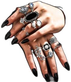 Vintage Silver Alloy Rings, Trendy Silver Alloy Midi Rings, Silver Stackable Rings For Party, Adjustable Gothic Rings, Trendy Silver Crystal Party Ring, Adjustable Black Alloy Ring, Vintage Metal Crystal Ring, Black Stackable Rings, Black Metal Midi Rings As Gift