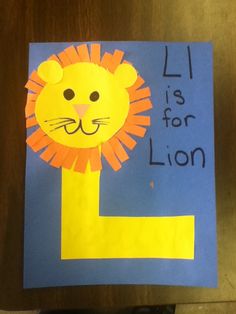 Letter L- Easy lion craft for kids. #preschool #kidscrafts #alphabet L Is For Lion, Lion Craft, Art Preschool