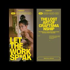 two books with the title'the lost art of craftsmanship'in yellow and black