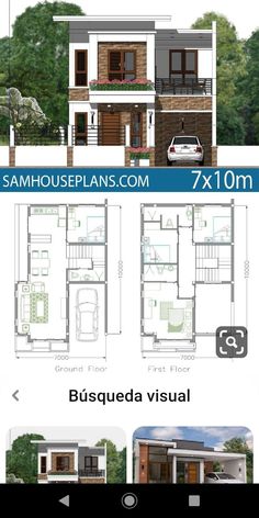 two story house plan with 3 bedroom and 2 bathrooms