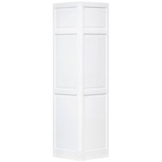 a white room divider with three panels