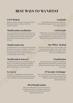 Best Ways to Manifest Printable Manifestation Printable Different Sizes: A4, A5 and B5 - Etsy Best Ways To Manifest, Manifestation Printable, 5 Minutes Journal, Ways To Manifest, Witchy Tips, Quotes Dream, Healing Journaling, Manifestation Meditation, Self Care Bullet Journal