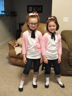 50's Party ...initials pinned to sweaters and poodles on the socks 50s Dress Up Day, 50s Dress Up, Sock Hop Outfits, Easy Homemade Costumes, Sock Hop Costumes, 50s Outfit