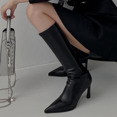 Silver Knee High Boots, Mafia Queen, Stilettos Heels, Shoes Spring, Spring Shoes, Luxury Lifestyle, Big Size, High Boots, Knee High Boots