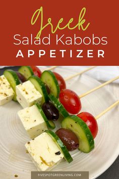 Greek Salad Kabobs Appetizer