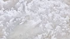 an abstract photograph of ice crystals in white and grey colors, as seen from above