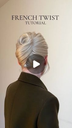 How To Do A French Roll Updo, Easy Classic Updo, Easy Elegant Bun Tutorial, French Updo Tutorial, Office Hair Tutorial, Easy Beehive Hairstyle, How To French Twist Short Hair, Gibson Tuck Hairstyle, French Twist Fine Hair